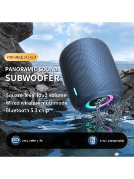 Portable Wireless 5.3 Subwoofer Speaker with Heavy Bass, RGB & 360° Sound - Wireless -C Lowrider/Party Speaker for, Outdoor, Car, PC Gaming - Long Battery Life, Control (No Charger Included)