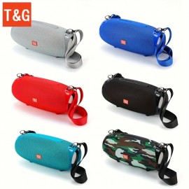 T&G TG534 Portable Wireless Stereo Speaker -IPX4 water resistant, Dual-Speaker TWS System with Subwoofer, Hands-Free Calling, FM Radio, TF Card & USB Playback - Compatible with Smartphones, Tablets, TVs - Ideal Gift for Music Lovers, Portable