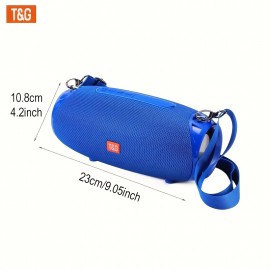 T&G TG534 Portable Wireless Stereo Speaker -IPX4 water resistant, Dual-Speaker TWS System with Subwoofer, Hands-Free Calling, FM Radio, TF Card & USB Playback - Compatible with Smartphones, Tablets, TVs - Ideal Gift for Music Lovers, Portable