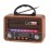 Vintage Wood Grain Retro Radio - Wireless, Stereo Sound, AM/FM/SW Bands, Portable Speaker with USB/TF Card Player, TWS Pairing, LED Lights, Rechargeable Battery for Home and Outdoor Use