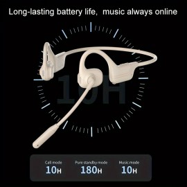 [Wireless Headphones] Wireless V5.3 Dual-Mic Noise Reduction Headphones | Open-Ear, Air Conduction, DSP/CVC8.0, Type-C Charging, Ideal for Driving, Business, Office, and Cycling