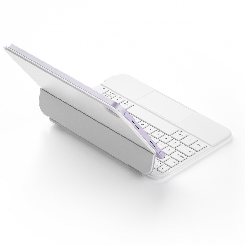 Only Tablet Case With Keyboard For Ipad, Magic Keyboard With Real-time Power Display, Multi-Touch Trackpad, Backlit Wireless Keyboard-US English-gray, White