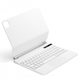 Only Tablet Case With Keyboard For Ipad, Magic Keyboard With Real-time Power Display, Multi-Touch Trackpad, Backlit Wireless Keyboard-US English-gray, White