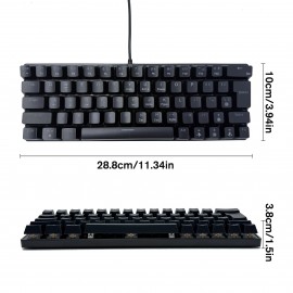 63-Key Mechanical Keyboard with 12 Lighting Effects, Compact Ergonomic Design, USB Wired, Plug & Play, Multi-System Compatible, No Battery Needed, Ideal for Office and Gaming, Gaming Keyboard | Ergonomic Keyboard | USB Wired Keyboard, Gaming Keyboard, Mechanical Keyboard, Cave Spider Keyboard, Gaming Keyboard | Compact Ergonomic, Gaming Wireless Keyboard
