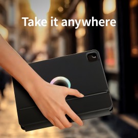 Keyboard Case For IPad Air 11-inch M2 2024, IPad Air 5th/4th Gen And IPad Pro 11-inch 4th/3rd/2nd/1st Gen, 7 Color Backlit, Multi-Touch Trackpad, Floating Magnetic Design, Battery Display