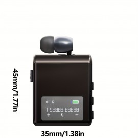 20 hours long play time with microphone clip-on earphone V5.4 earphone, with excellent stereo magnetic earplugs, extendable and lightweight structure motion noise reduction, with microphone earphone, suitable for gym running business, Ear Buds with Microphone, Gym Workout Earbuds, Business Commute Earphones, Earbuds with Microphone, Stereo Sound Earphones, Magnetic Clip Mechanism, Semi-Open Ear Design, Flexible Plastic Build, Durable Lightweight Construction