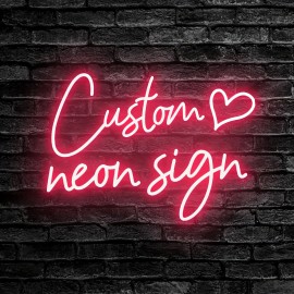 1pc Adjustable LED Neon Light - USB Powered Custom Text Acrylic Wall Decor, Heart Design, Button Control, Perfect for Weddings, Home, Parties, Anniversaries, Christmas, Thanksgiving, Valentine'S Day Celebrations, Neon Light Sign Personalised, Neon Sign Personalised, Bedroom Light/lamp, Table Lamp, Night Light, Room Decor, Lamp
