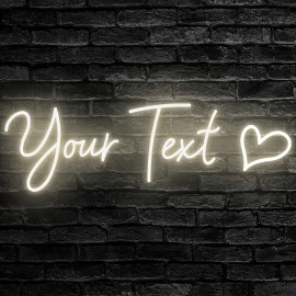 1pc Adjustable LED Neon Light - USB Powered Custom Text Acrylic Wall Decor, Heart Design, Button Control, Perfect for Weddings, Home, Parties, Anniversaries, Christmas, Thanksgiving, Valentine'S Day Celebrations, Neon Light Sign Personalised, Neon Sign Personalised, Bedroom Light/lamp, Table Lamp, Night Light, Room Decor, Lamp