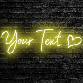 1pc Adjustable LED Neon Light - USB Powered Custom Text Acrylic Wall Decor, Heart Design, Button Control, Perfect for Weddings, Home, Parties, Anniversaries, Christmas, Thanksgiving, Valentine'S Day Celebrations, Neon Light Sign Personalised, Neon Sign Personalised, Bedroom Light/lamp, Table Lamp, Night Light, Room Decor, Lamp