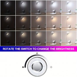 LED Desk Lamp For Home Office, Wireless Charging Small Desk Lamp, Bedside Touch Lamp, Reading Night Light With Clock, Dimmable, Bedside Lamp For College Dorm, Bedroom, Wireless Charging Station For IPhone 16/15/14/13/12