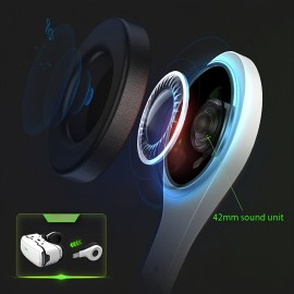 4K Virtual Reality Helmet for Smartphones - Ergonomic Design, Multifunctional Buttons, No Battery Needed, Blue HD Lenses, 6.5-Inch Screen, Wide Field of Vision, VR Headset for Hands-Free Us