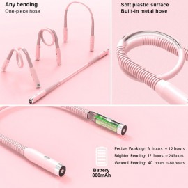 LED Neck Reading Lamp, Bed Reading Lamp, Tri-color Dimming, 6 levels of brightness for cozy bedtime reading, knitting & crafting, camping, outdoor hideaway setup, ideal gift for Halloween & Christmas!, Camping Lantern, Knitting Lamp, Adjustable Lamp