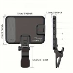 LED Rechargeable Clip Fill  Conference Light with Front & Back Clip, Adjusted 3 Light Modes for Phone, iPhone, Android, iPad, Laptop, for Makeup, TikTok, Selfie, Vlog