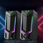 Computer Speakers, Desktop Computer Speakers, Laptop Computer Speakers, Desktop Stereo Speakers, Wired Connection, USB Powered, With LED Ambient Light, Suitable For Devices With 3.5mm Audio Interface, Such As Computers, Tablets, Laptops, Game Consoles, MP3/MP4 Players