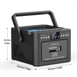 Boombox Cassette CD Player with 5000mAh Battery, 5W Dual Stereo Speakers, Rechargeable CD Player with FM Radio, Remote Control, Tape Recording, 3.5mm Earphone Jack, AUX/Micro SD/USB for Home